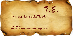 Turay Erzsébet névjegykártya